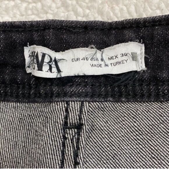 Zara Ankle Mid-rise Black Flare Jeans (Size 8) - Picture 9 of 10